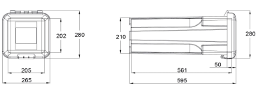 Preview: Daken LKW Feuerlöscherkasten Schutzbox inkl. 6 kg Feuerlöscher mit Plakette